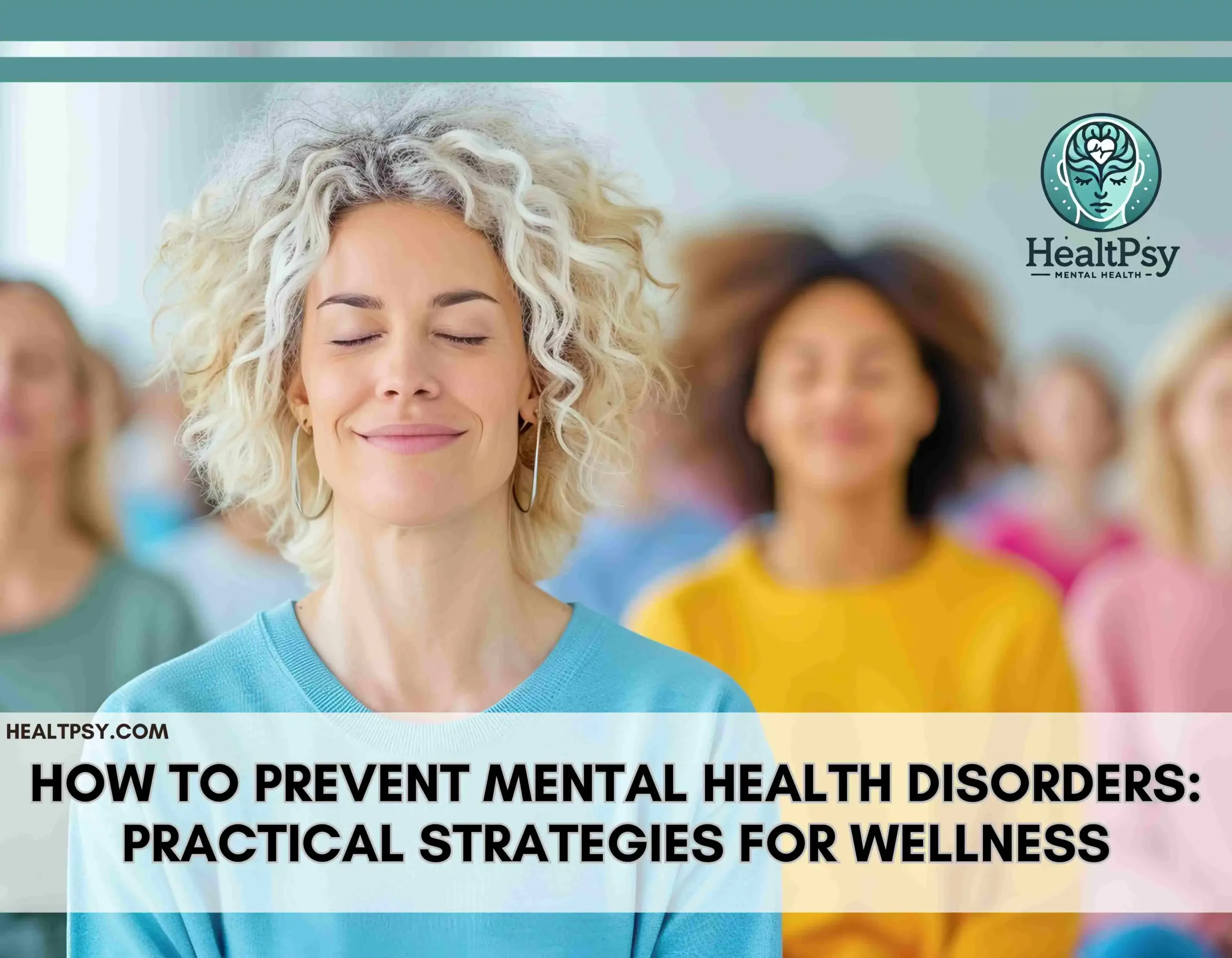 "A person meditating in a serene outdoor setting, symbolizing mental health prevention through mindfulness and a healthy lifestyle.